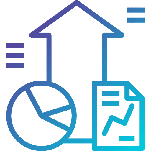 Analytics arrows business graphic icon