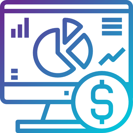 Investment electronics investment analysis icon