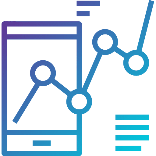 Line graph ui connection bar graph icon