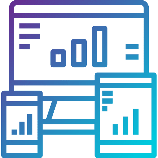 Statistics business graph paper icon