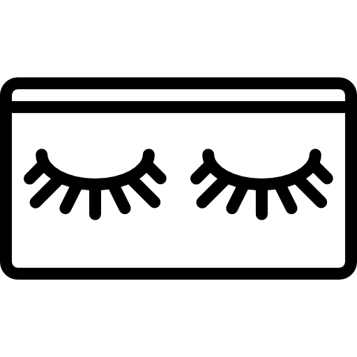 Eyelashes femenine cosmetics eyelash icon