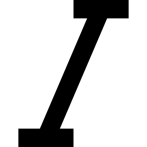 Italic edit tools signs text format icon