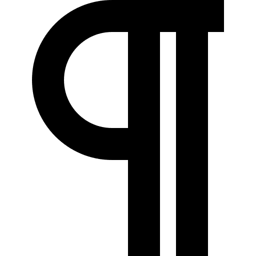 Paragraph signs text formatting option icon