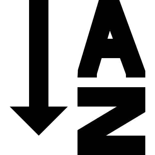 Sort az alphabet organization icon