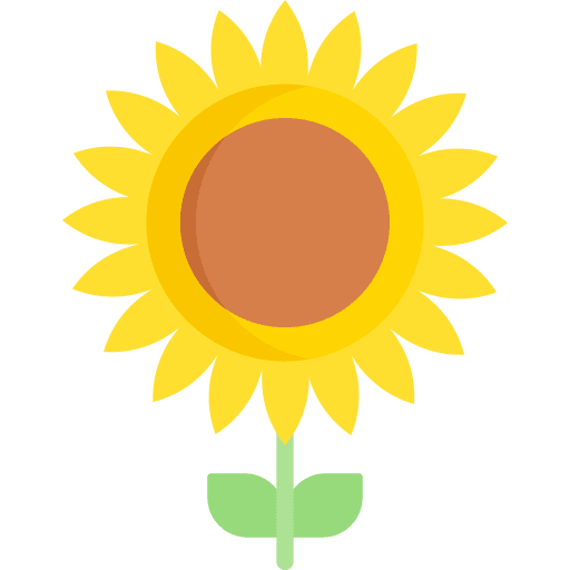 Flower petals botanical spring icon