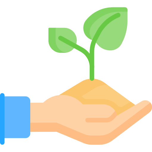 Sprout ecology hand botanic icon Sprout ecology hand botanic icon