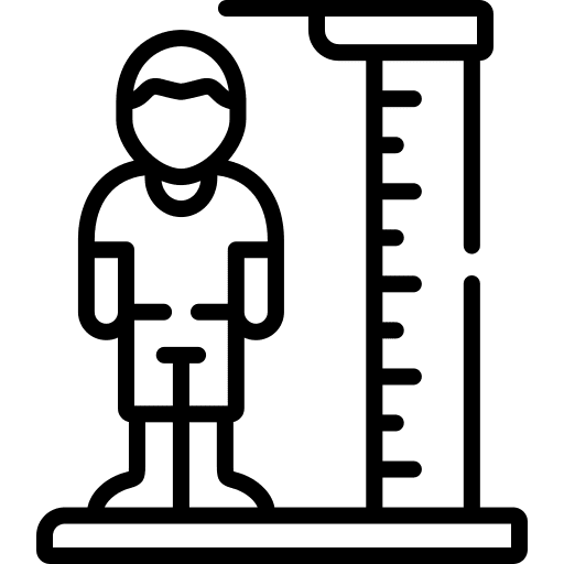 Height meter dimensions healthcare and medical icon