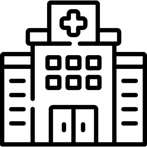 Hospital buildings health clinic healthcare and medical icon