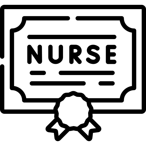 Certification nurse degree interface icon Certification nurse degree interface icon