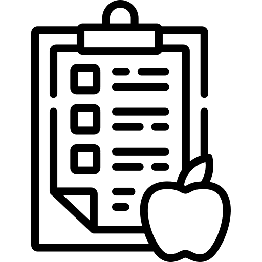 Clipboard nutrition diet apple icon Clipboard nutrition diet apple icon