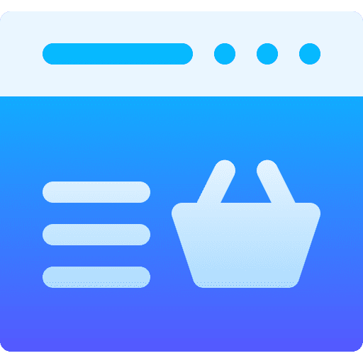 Ecommerce web page website ecommerce icon