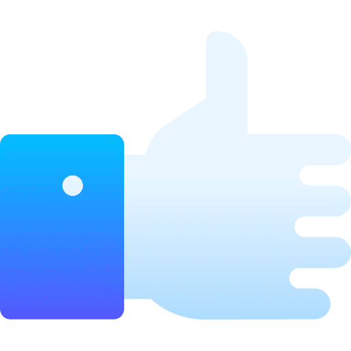 Thumbs up well done thumbs up like button icon