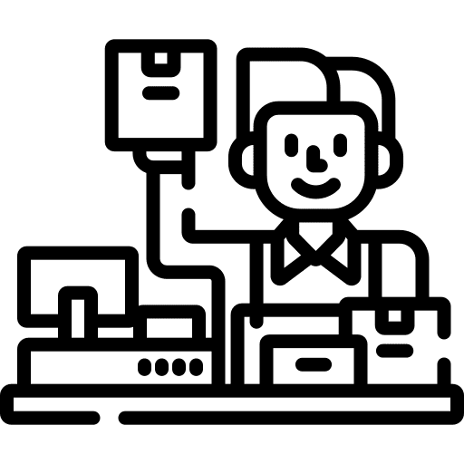 Retailer cashier purchase cash register icon