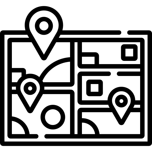 Street map gps maps and location street map icon
