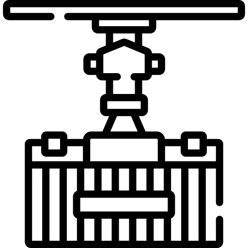 Container crane construction and tools industry hook icon