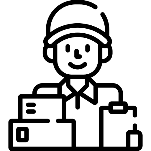 Delivery courier shipping and delivery avatar box icon