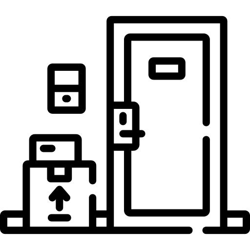 Door delivery door delivery house building icon