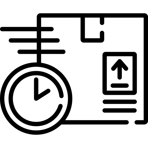 Fast delivery time and date watch product icon