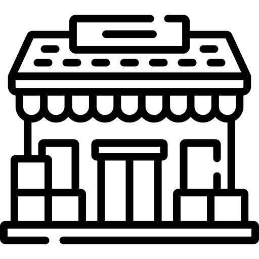 Marketplace delivery box store package icon