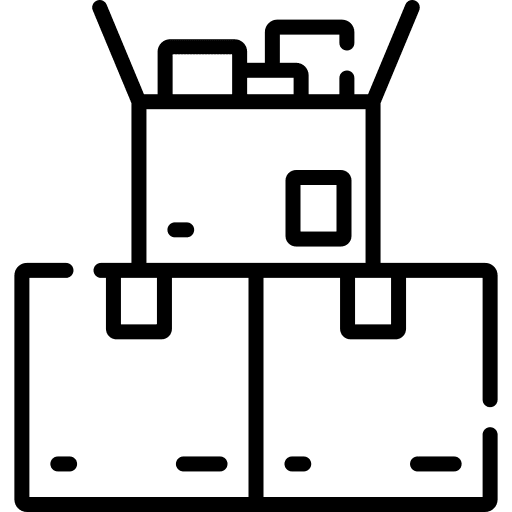 Package cardboard parcel shipping and delivery icon