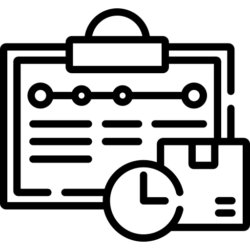 Schedule package delivery time clipboard icon