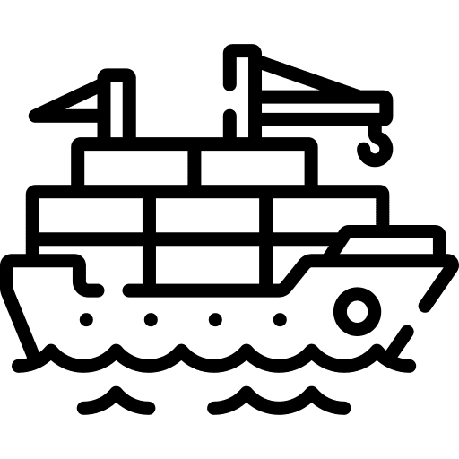 Shipment containers shipment cargo ship icon