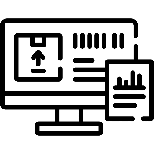 Stock shipping and delivery screen stock icon