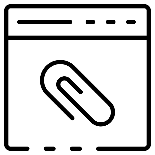 Browser chain website attach icon