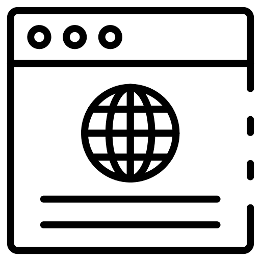 Browser search global webpage icon