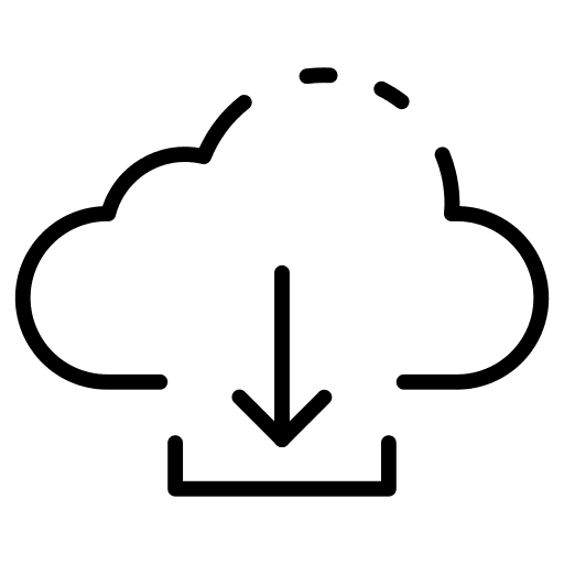 Cloud computing ui downloading interface icon
