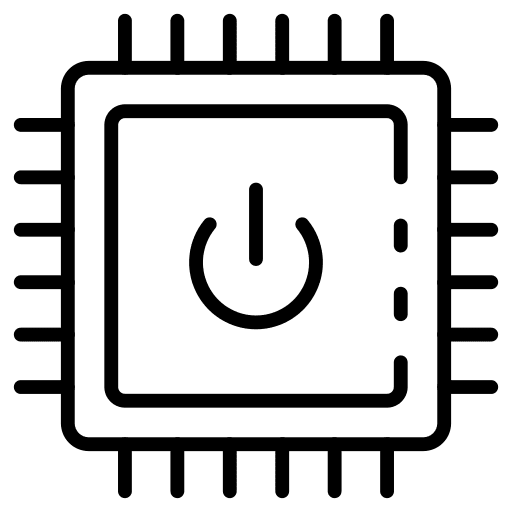 Cpu shutdown cpu processor icon