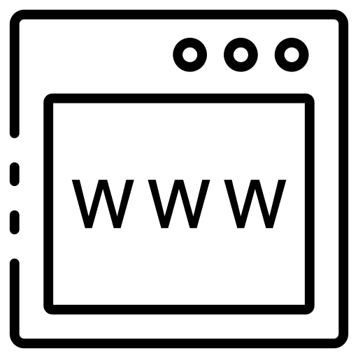 Www www web search engine seo and web icon