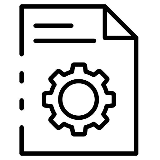 Paper files and folders setting paper icon