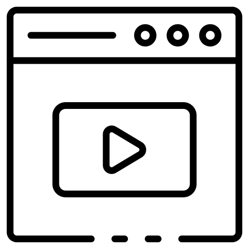 Video player video player web browser movie icon