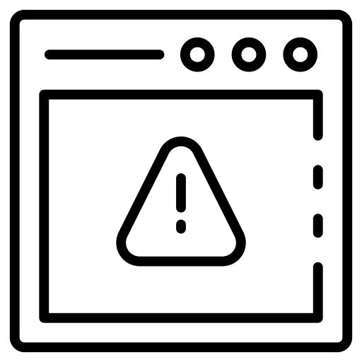 Web browser alert warning seo and web icon