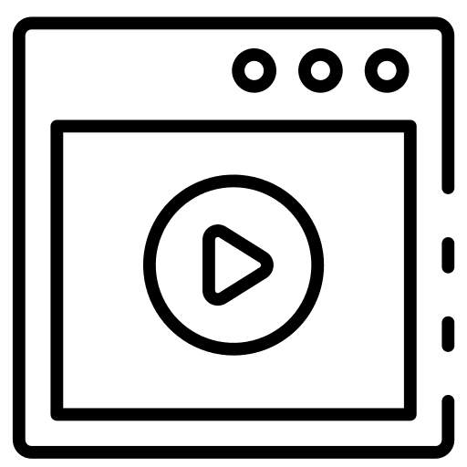 Web browser video player web browser play button icon