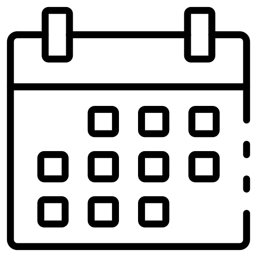 Calendar years time and date schedule icon