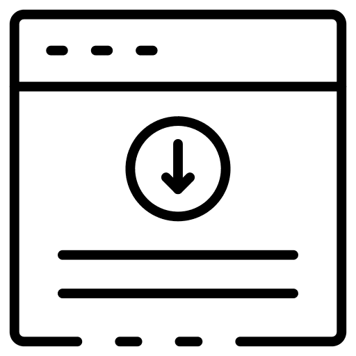 Download interface page webpage icon