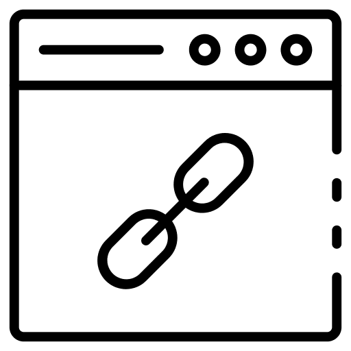 Link linked link seo and web icon