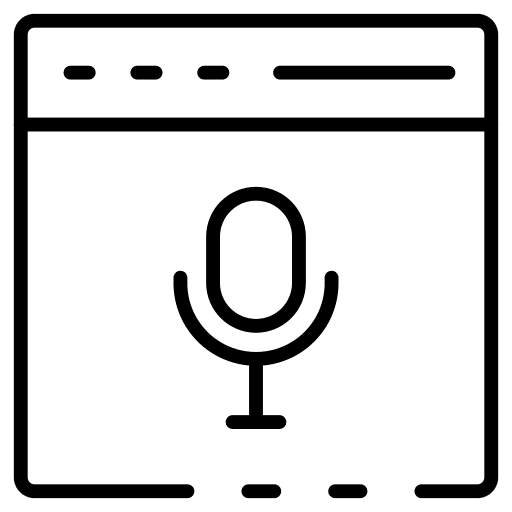 Microphone seo and web recorder web browser icon