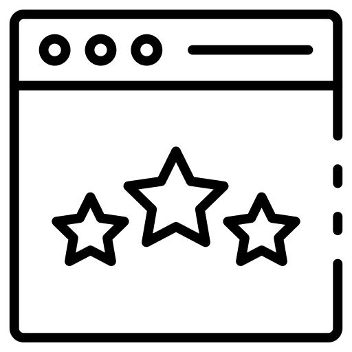Stars marketing web browser feedback icon