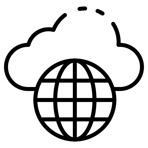 Globe seo and web globe world grid icon