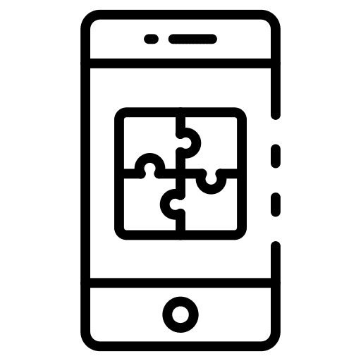 Mobile phone puzzle smartphone jigsaw icon