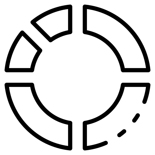 Pie graph chart stats diagram icon