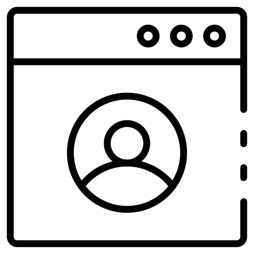 User profile browser contact icon