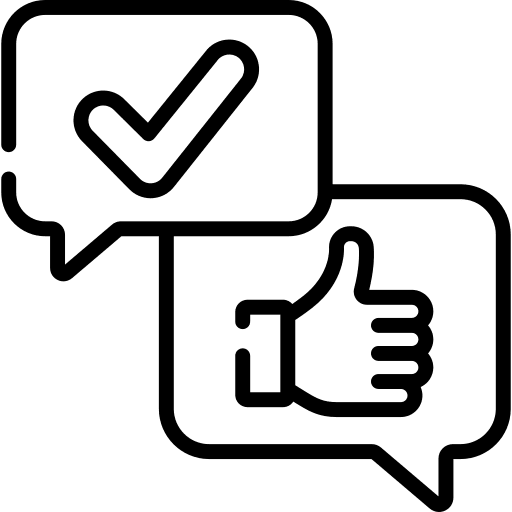 Discussion agree tick approve icon