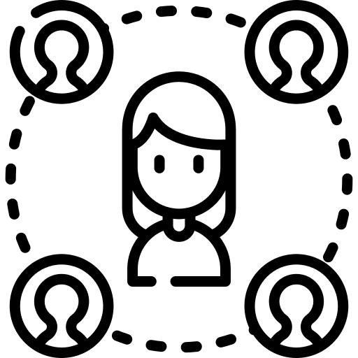 Mediator collaboration mediator woman icon Mediator collaboration mediator woman icon