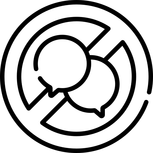 No speak silence forbidden not allowed icon No speak silence forbidden not allowed icon