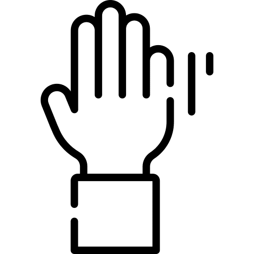 Raise hand hands and gestures education school icon