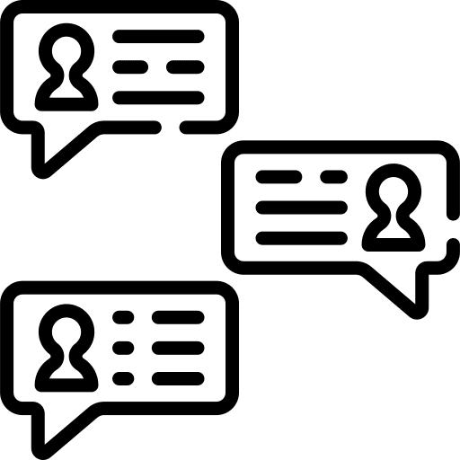 Opinion feedback speech bubble marketing icon Opinion feedback speech bubble marketing icon